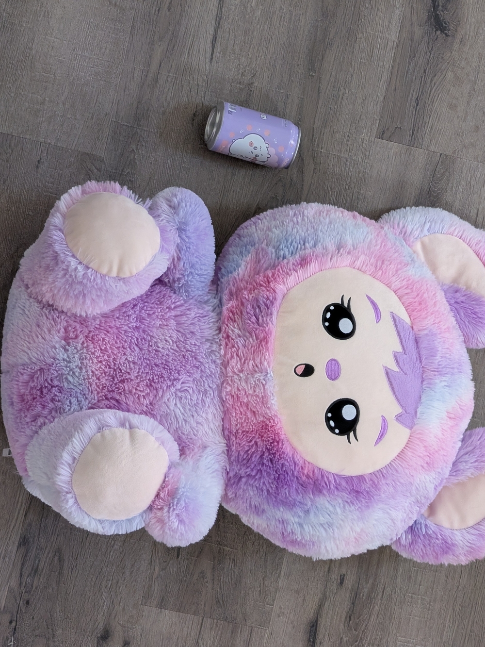 Plush Pastel Rainbow Bear Kids Toy - Purple & Pink